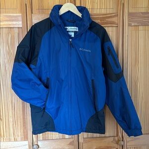 Vintage Columbia Jacket Mens Medium Full Zip with hide away hood